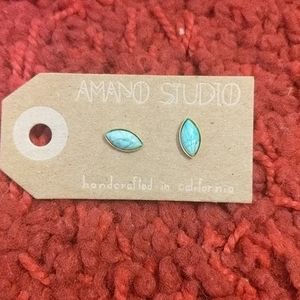 Turquoise stud earrings